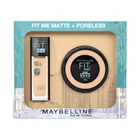 SET MAYBELLINE BASE FIT ME 220 + POLVOS FIT ME 220